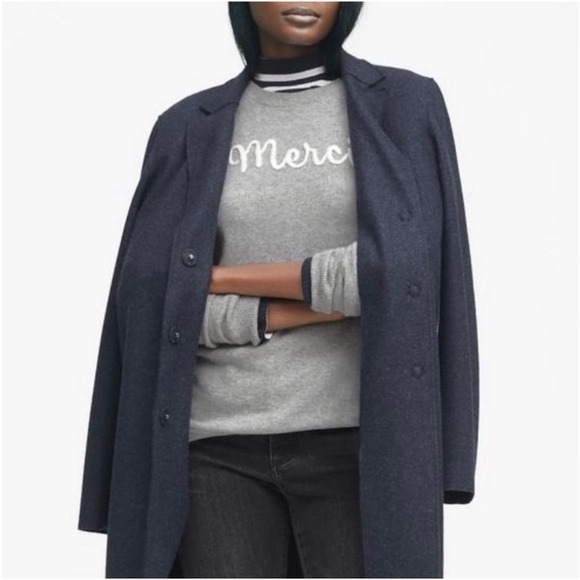 BANANA REPUBLIC Crew Neck Knit‎ Embroidered Merci Cozy Soft Lightweight Sweater - Picture 2 of 16